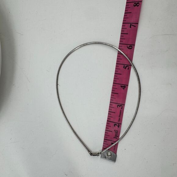 Sterling silver cable chain choker necklace - Picture 2 of 5